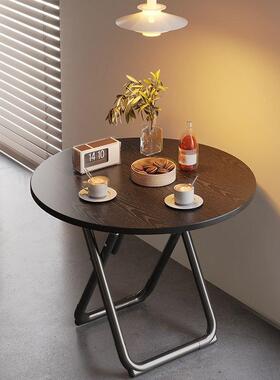 可折叠桌子桌家餐用小户简型吃饭桌出UGN房易圆桌摆摊地摊折叠租