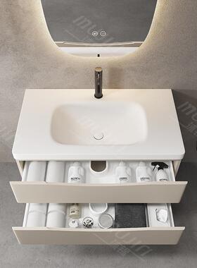 手现代759智能组简约可丽耐一体单盆浴室柜合洗池洗脸卫生间洗漱