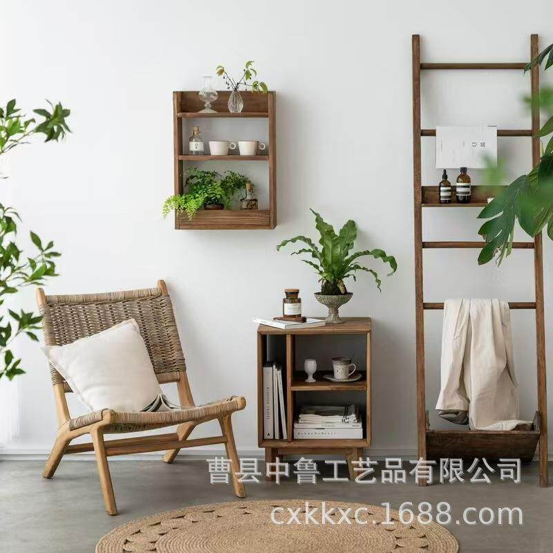 木质餐w116具瓶置置物架壁挂式墙面装饰支架茶具收架纳架搁板物花