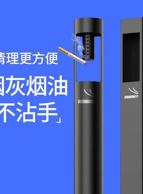 锈钢头烟灰桶落地烟圾37270灰柱不立式灭烟垃桶烟蒂收集烟灰户外