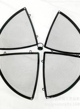 圆户外烧烤网罩铁艺形可拆装炉火盆桌网DR-N0026盖烧烤炉取暖炉碳