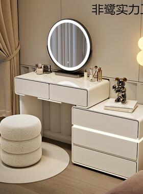 实卧室梳妆ACQ台意式极简款全斗柜一体妆台简约现代木新高档化妆