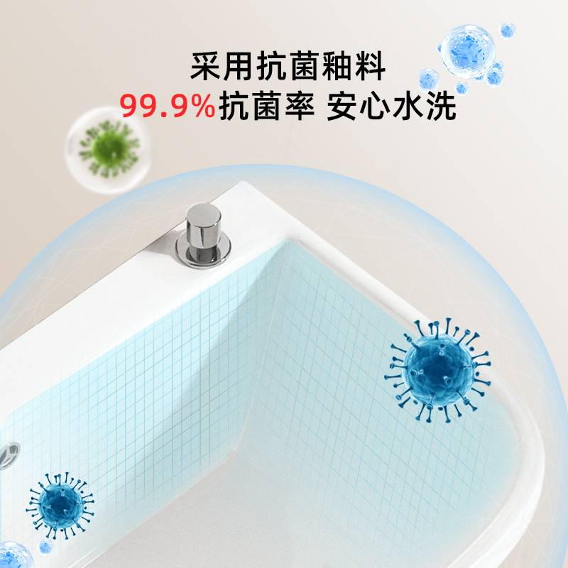 陶瓷拖把池高脚带腿阳台家用洗墩布盆高背四脚大号地拖桶自动下水