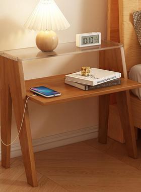 智能床头家收用约床IRK头小子带抽多功能置物储物简柜纳桌床边柜