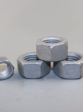 热镀锌伏六角螺母螺丝帽光电力热KWU浸锌角六螺母