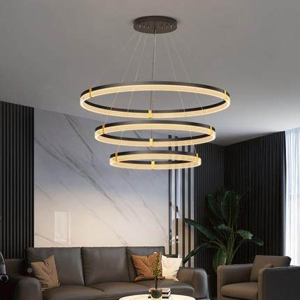 客厅吊现代17834简约灯圆环形意寓式卧室餐厅灯轻奢大公酒店大厅,家装灯饰光源,智能吊灯,淘宝优惠券,粉丝福利购,淘宝优惠卷