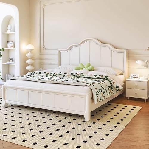 美式白实木床现代简约EDN1色全.5米1.8卧主双人床卧室儿童公主床