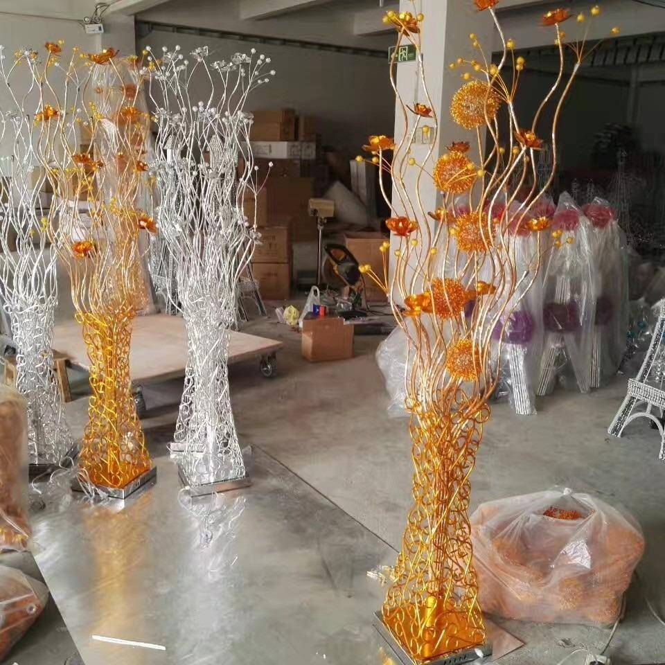 铝新款LDE客落地灯花瓶厅卧室摆件网红156G直播间氛围灯RB变色材