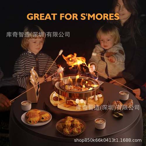 爆火新款放置 S'Mores桌面火炉氛围火坑取暖壁炉家居聚会酒精灯火