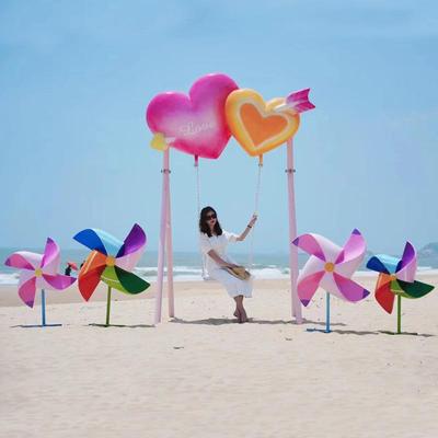 户椅OFB外爱心彩虹海豚云朵秋网千座摆公园景区红打卡件浪漫婚礼