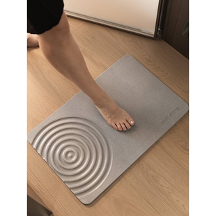 硬板硅藻泥吸水垫防滑卫生间厕所门口速干脚垫家用硅藻土浴室地垫