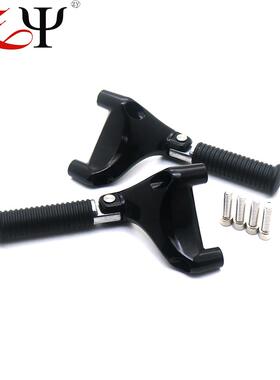 适用哈雷Sportster XL883 1200改装后脚踏 固定支架总成 乘客脚踏