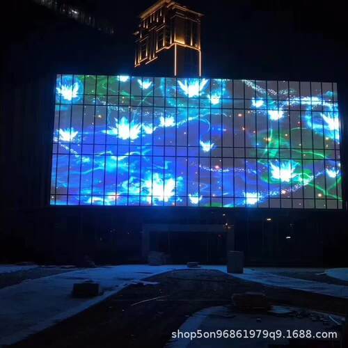 轻薄高透光率led透明柔性显示屏商场裸眼3D全彩高清屏