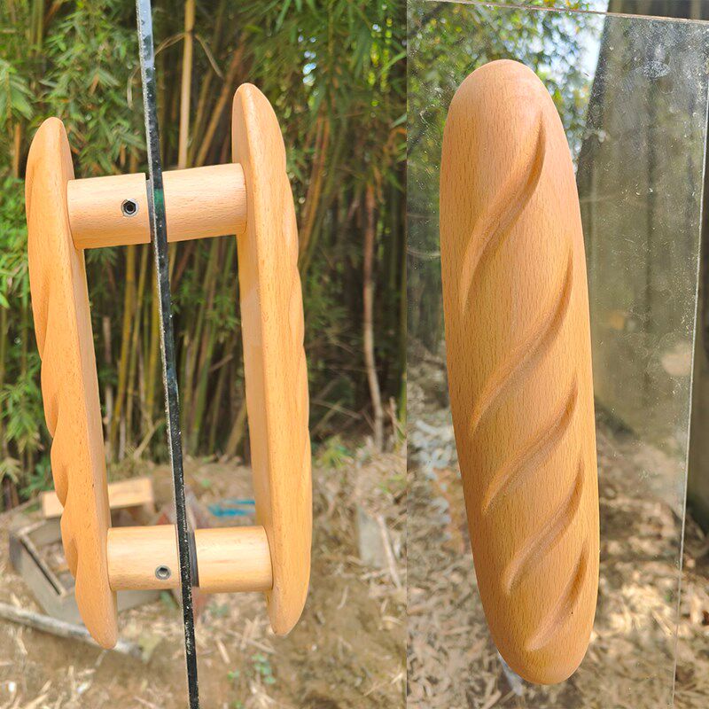 木质推拉移门扶手中式把手定制拉手无框玻璃大门极简拉手把双面