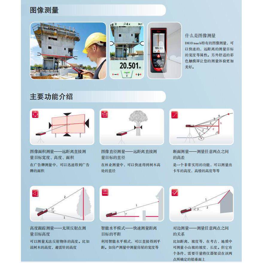 迪士 DI通Leic DISTOD810手a持激式光测 距仪