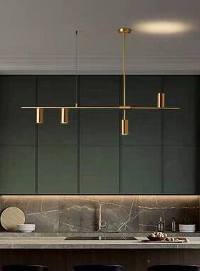 现代铜简约轻奢全餐厅吊灯厨设计师款59127个性别台墅房岛台吧长