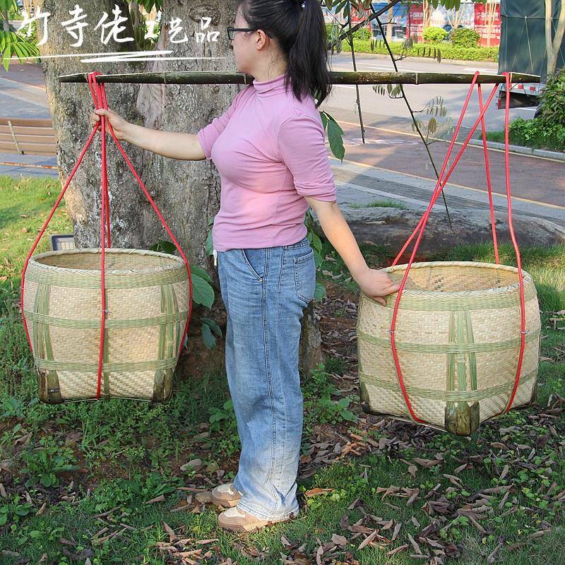 手工竹编大篓箩精细大竹箕筐XY喜事筐簸淘米子面粉超市收纳箩篼