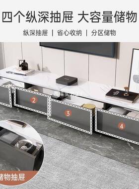 茶几电视柜客厅26824落地组意式极简卧室大型电墙柜合现代户简约