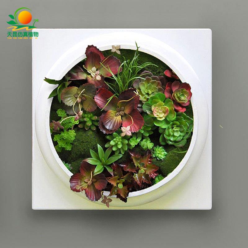 昆仿真植天物墙办公室立体墙肉绿植装饰多造物景仿真米兰草z1皮植