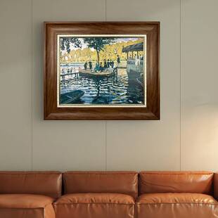 名画家居装饰画印象派莫奈世界名画油画复制品卧室餐厅玄关挂画