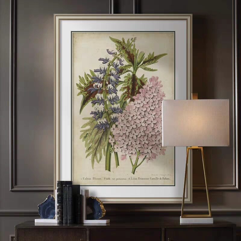 美式风卧室床头植物花卉装饰画客厅玄关餐厅挂画法式壁画缤纷夏日