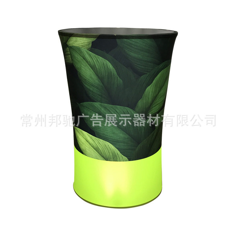 高端椭圆带灯迎宾前台展示柜