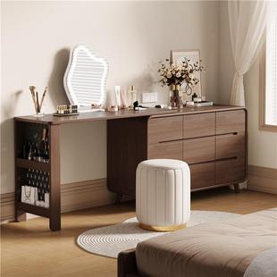 梳妆台YF 5701斗柜储一体实木化妆L型女孩卧室镜子转角桌纳桌收组