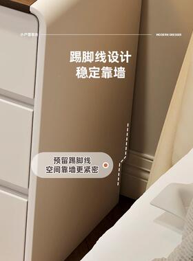 025新款小户梳妆台m卧室奶油2风60c448现代简约轻奢化妆桌型斗柜一体