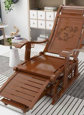 摇摇椅闲家用子成人休阳台躺竹椅折叠午休老人懒人椅舒88174适简约现代