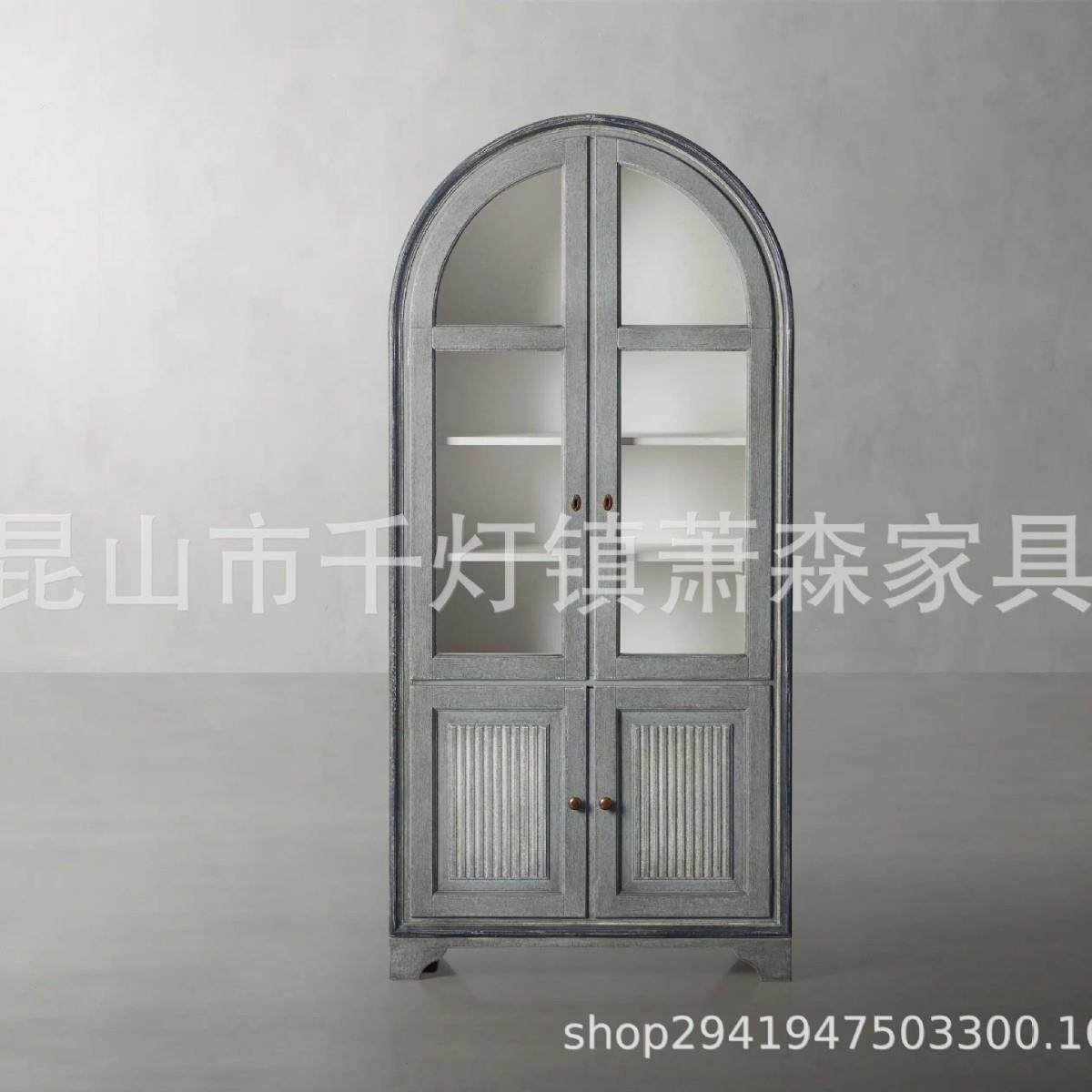 式实木边柜厅法式美拱形书柜客靠墙复古餐做BNZ旧收纳展示柜储物,饰品/流行首饰/时尚饰品新,其他DIY饰品配件,淘宝优惠券,粉丝福利购,淘宝优惠卷