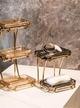 肥皂透13641架壁挂式进高口轻奢香皂盒贴墙置物架多明层德国颜值