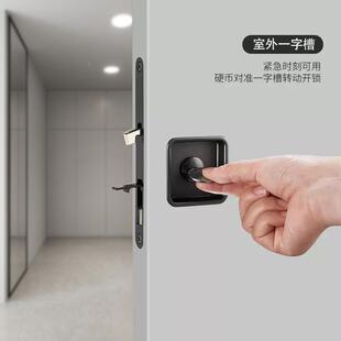 方形推拉锁隐方形口袋幽灵门卧室门锁门锁口袋门锁卫形生间厨房阳