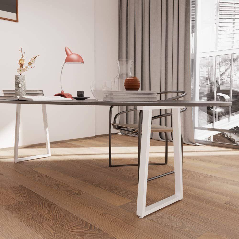 跨境梯形桌支餐桌腿办公会425议书桌脚架大板桌架脚金属烤漆铁艺