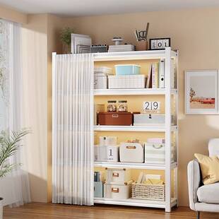 家用货架置物架多层落地阳台收纳架洞洞板书架一体靠墙储物铁架子