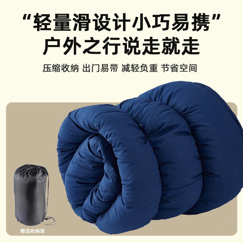 户外袋保野营暖信封双人互拼睡双人互拼隔脏加厚午休办室磨毛布公