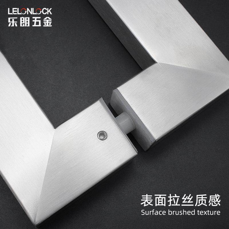 加厚锈RPH-11钢3不04方玻璃门大直拉手双开门移门木门把手管角大