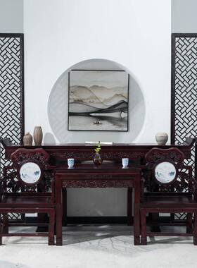 闽南工艺家具具组合农老衣柜加厚A54465中堂六台八仙村桌仿榆木条