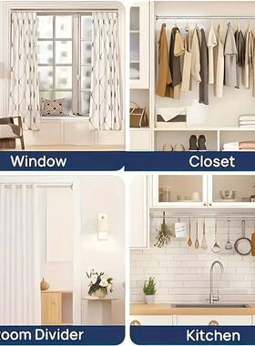 2025跨境新款 Towels Bath Towels 衣柜杆可伸缩免钻墙壁安装件