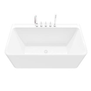 探工厂薄边三面长方勤形按全户裙型亚克力摩冲浪浴缸428QT 071