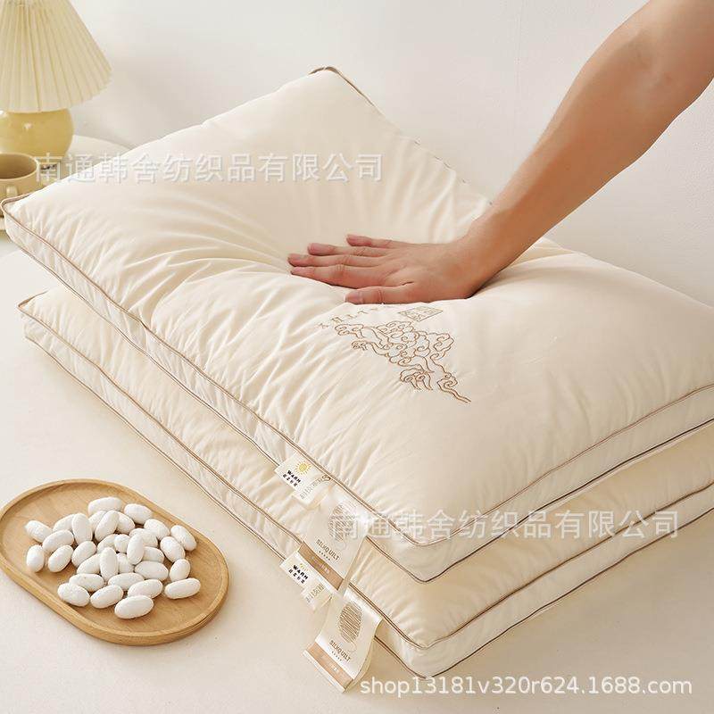 成新中式蚕立丝体枕头枕芯蚕丝枕单人家用人枕芯亲肤枕蚕丝枕TZF