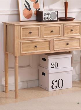 玄WFV关柜斗柜实木美式收纳物柜门厅柜储卧客靠墙小柜子桌五室厅