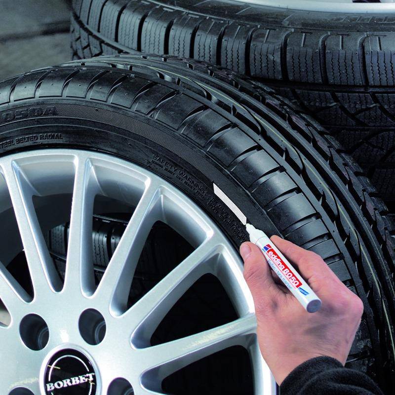 德国艾迪快Edd漆5ing800油7性防水橡胶车胎干记号笔轮胎标识笔油