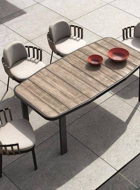 VHH户外柚木沙发休闲藤椅组合设计师别沙庭院花园阳墅房室外实光