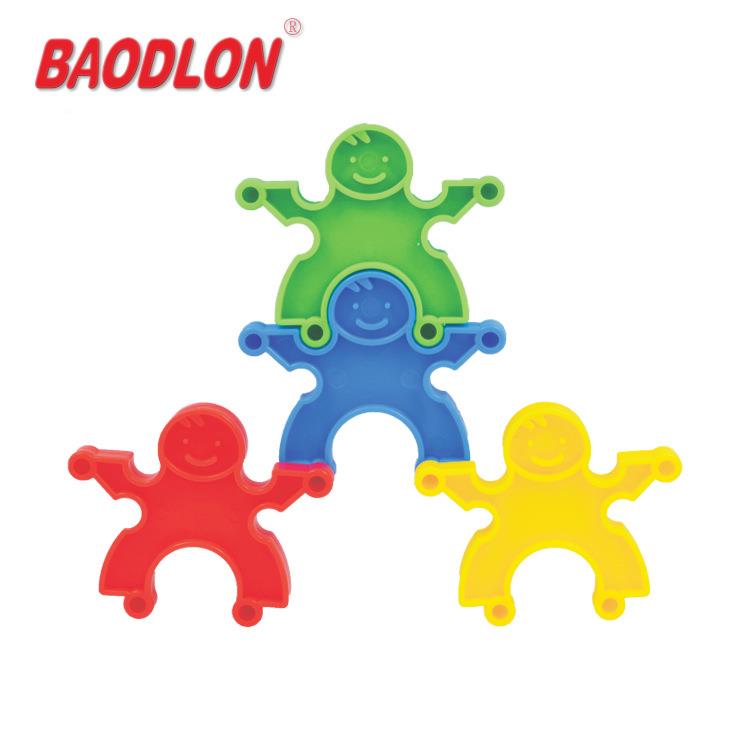 BAODNO宝德龙人形叠叠积高木加厚拼插积木幼儿园RAX桌面L玩具
