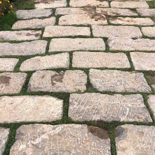 户外庭院老石板錾道面青石板地铺石园林小道仿古做旧菠萝面花岗岩