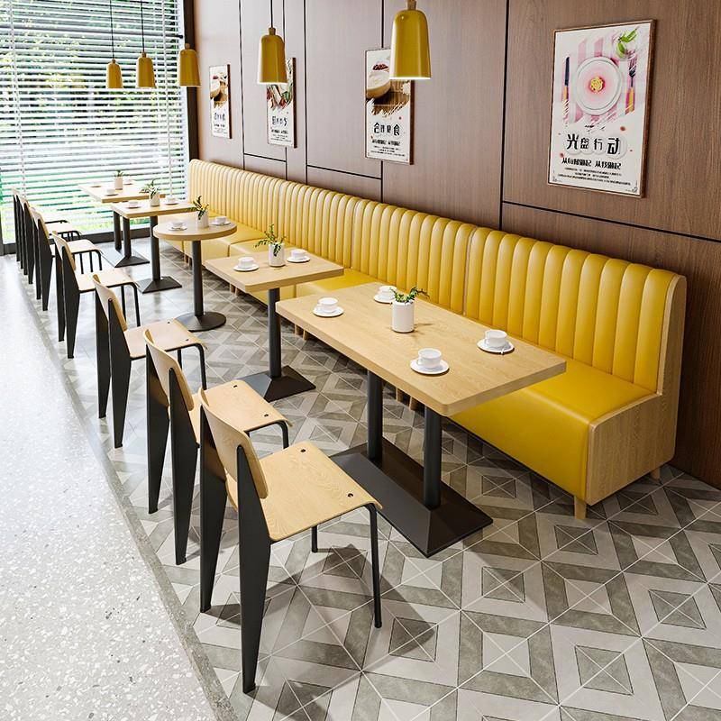 校公司员工食堂餐饮小木吃餐桌椅XMF商用厅组合饭学堂餐实轻奢