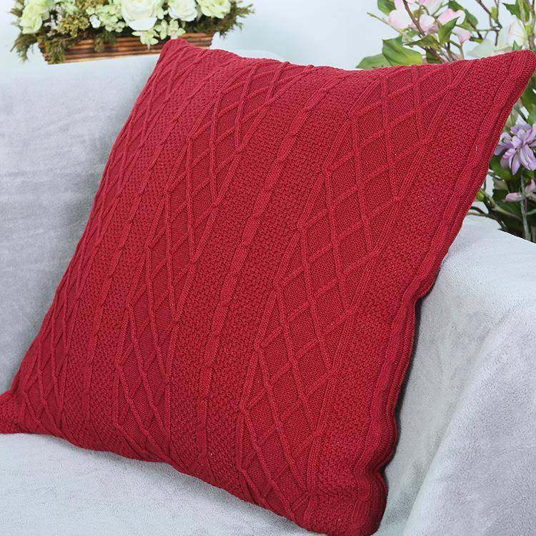 复古Dulcis花纹纯色红抱枕套针织沙发靠枕午睡枕家居用品现货,鲜花速递/花卉仿真/绿植园艺,割草机/草坪机,淘宝优惠券,粉丝福利购,淘宝优惠卷