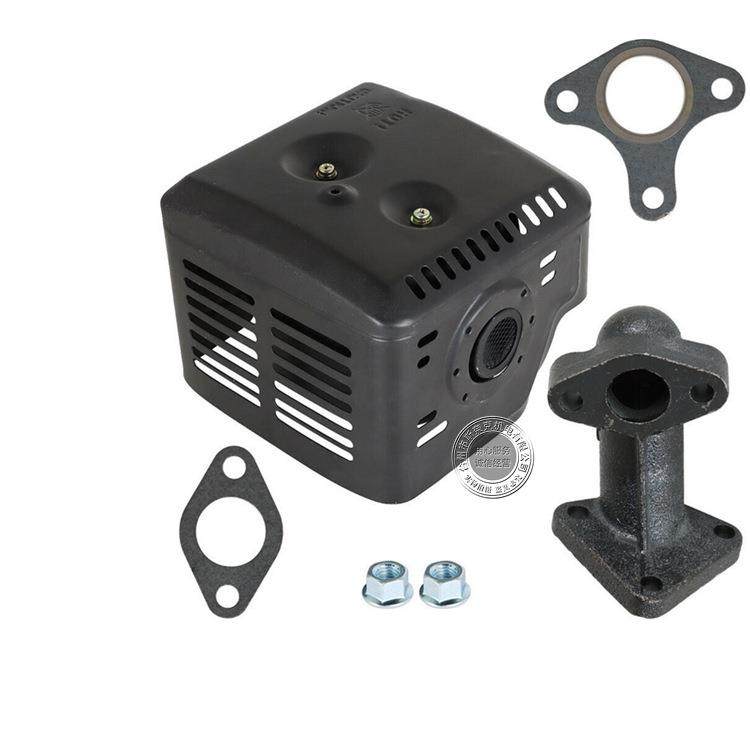 GX270 240汽油机动力消声器173F177f消声器 弯头垫片 排气管套装