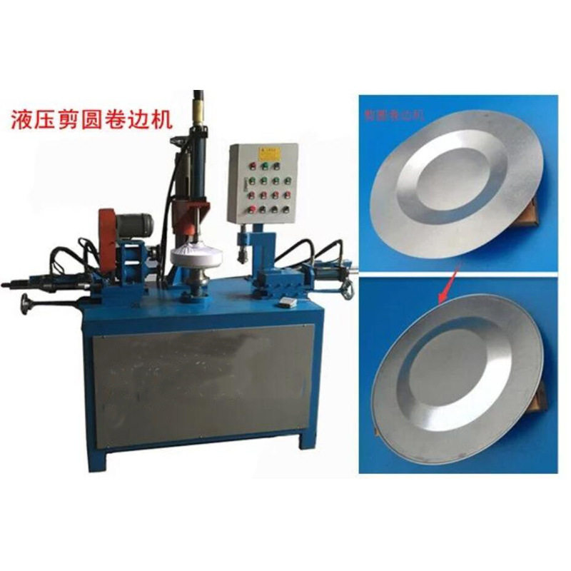 不锈钢自动卷边机圆形液压翻边机金属制品压边包边翻边一体机