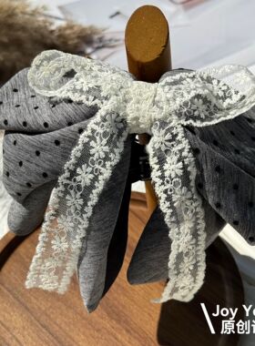 【灰羽谧语】隔壁爆款多种戴法超出片日韩高级灰大蝴蝶马尾抓夹